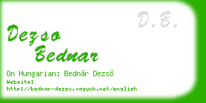 dezso bednar business card